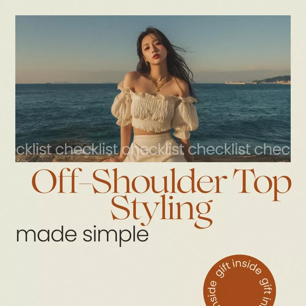 Off-Shoulder Top Styling Made Simple – Off Shoulder Top Styling Checklist, Outfit Guide, Capsule Wardrobe Helper, Instant Download