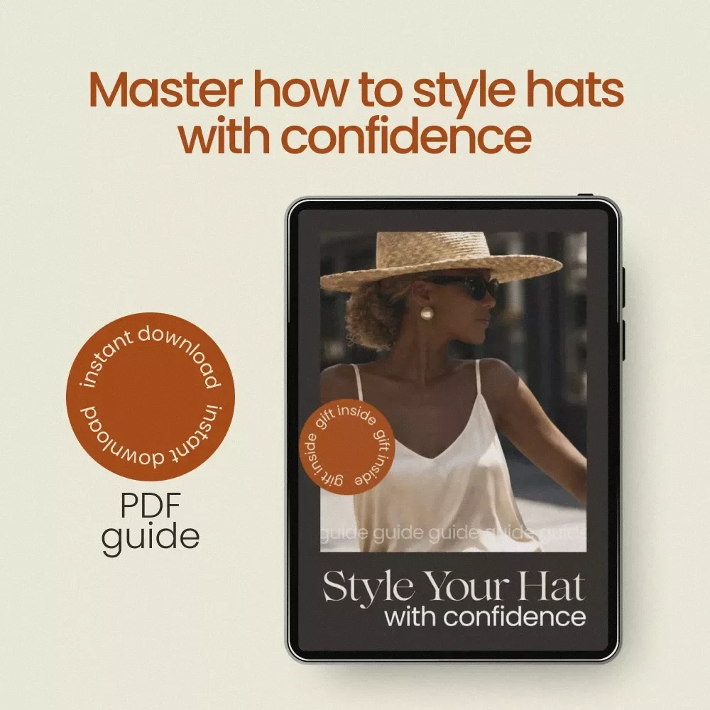 Style Your Hat with Confidence – Digital Guide on how to style hats, Everyday Outfit Styling, Hat Fashion Tips, Face Shape Matching & Capsule Wardrobe Planner