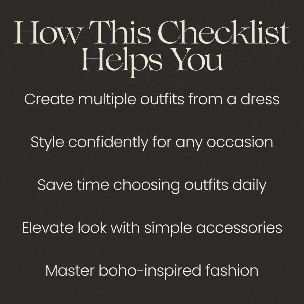 Create Stunning Looks with Your Peasant Dress – Peasant Dress Styling Checklist for Effortless Boho Outfits, Everyday Fashion Guide, Instant Digital Download