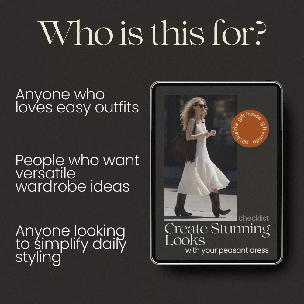 Create Stunning Looks with Your Peasant Dress – Peasant Dress Styling Checklist for Effortless Boho Outfits, Everyday Fashion Guide, Instant Digital Download