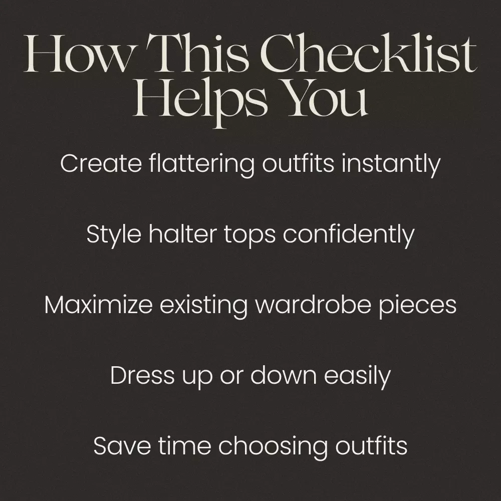Transform Your Wardrobe with a Halter Top Checklist – How to Style a Halter Top for Any Occasion, Chic Outfit Planner, Instant Download Style Guide