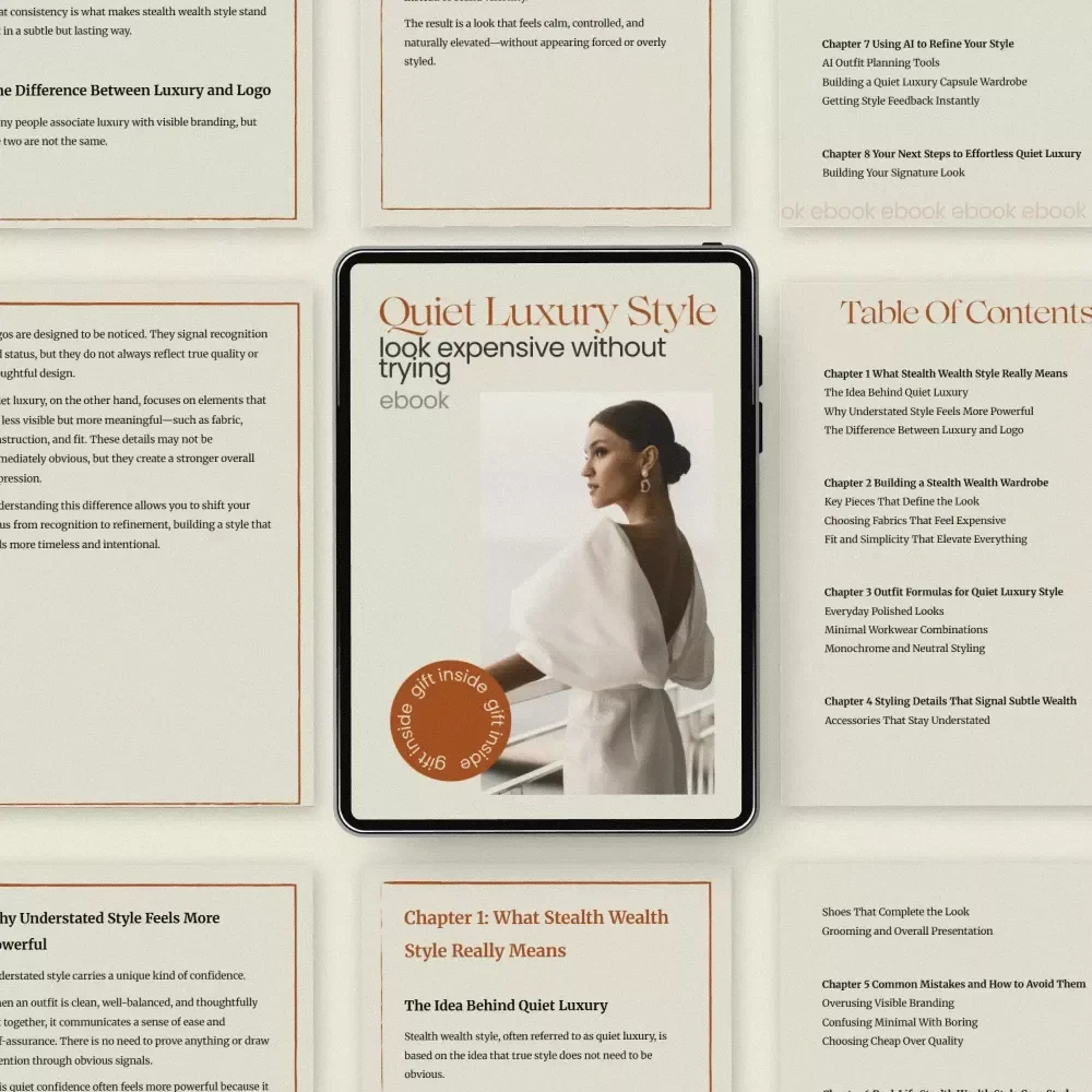 Quiet Luxury Style Look Expensive Without Trying eBook | Stealth Wealth Basics Guide | Minimalist Wardrobe, Capsule Style, Effortless Chic Digital Download
