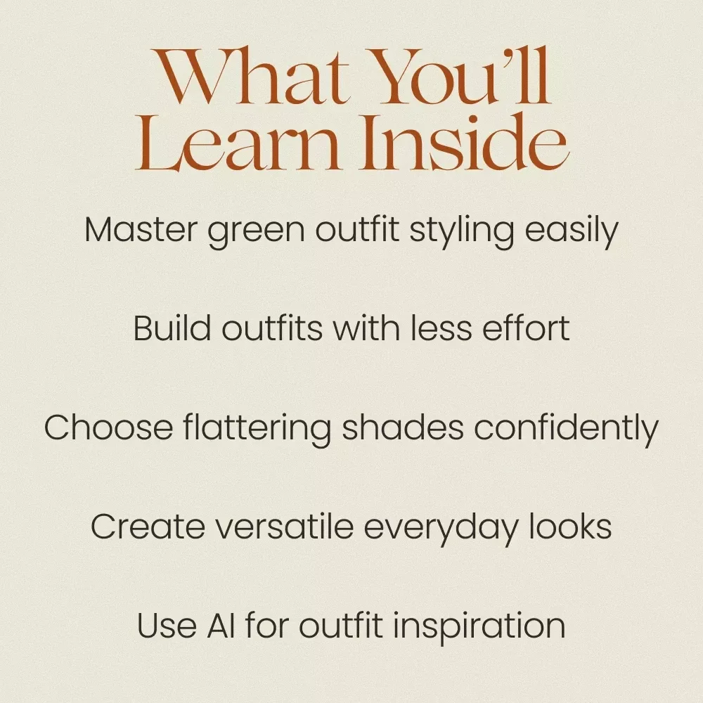 Green Outfits That Feel Fresh and Confident | Green Outfit Styling Guide, Capsule Wardrobe Ideas, Color Pairing Tips, Everyday Outfit Inspiration