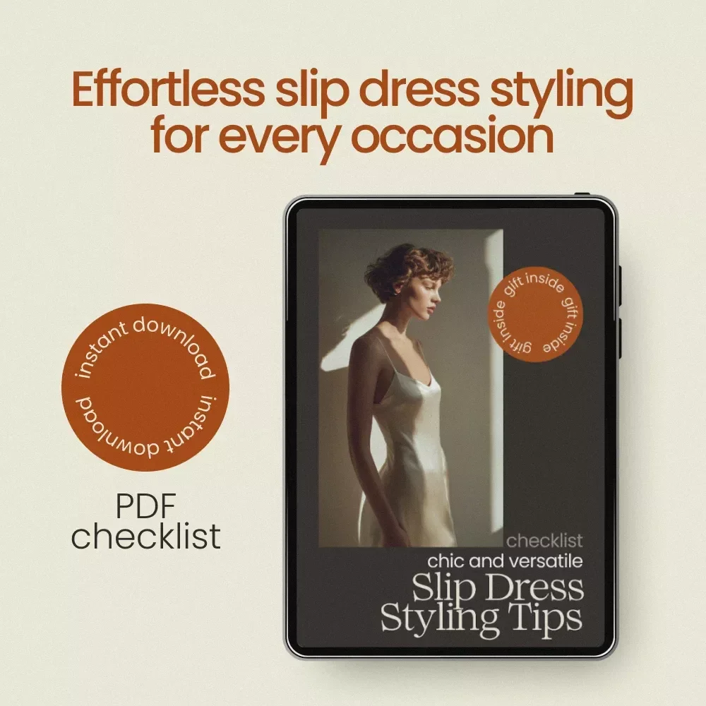 Chic and Versatile Slip Dress Styling Tips – How to Style a Slip Dress Checklist, Capsule Wardrobe Guide, Outfit Ideas PDF, Everyday to Evening Looks