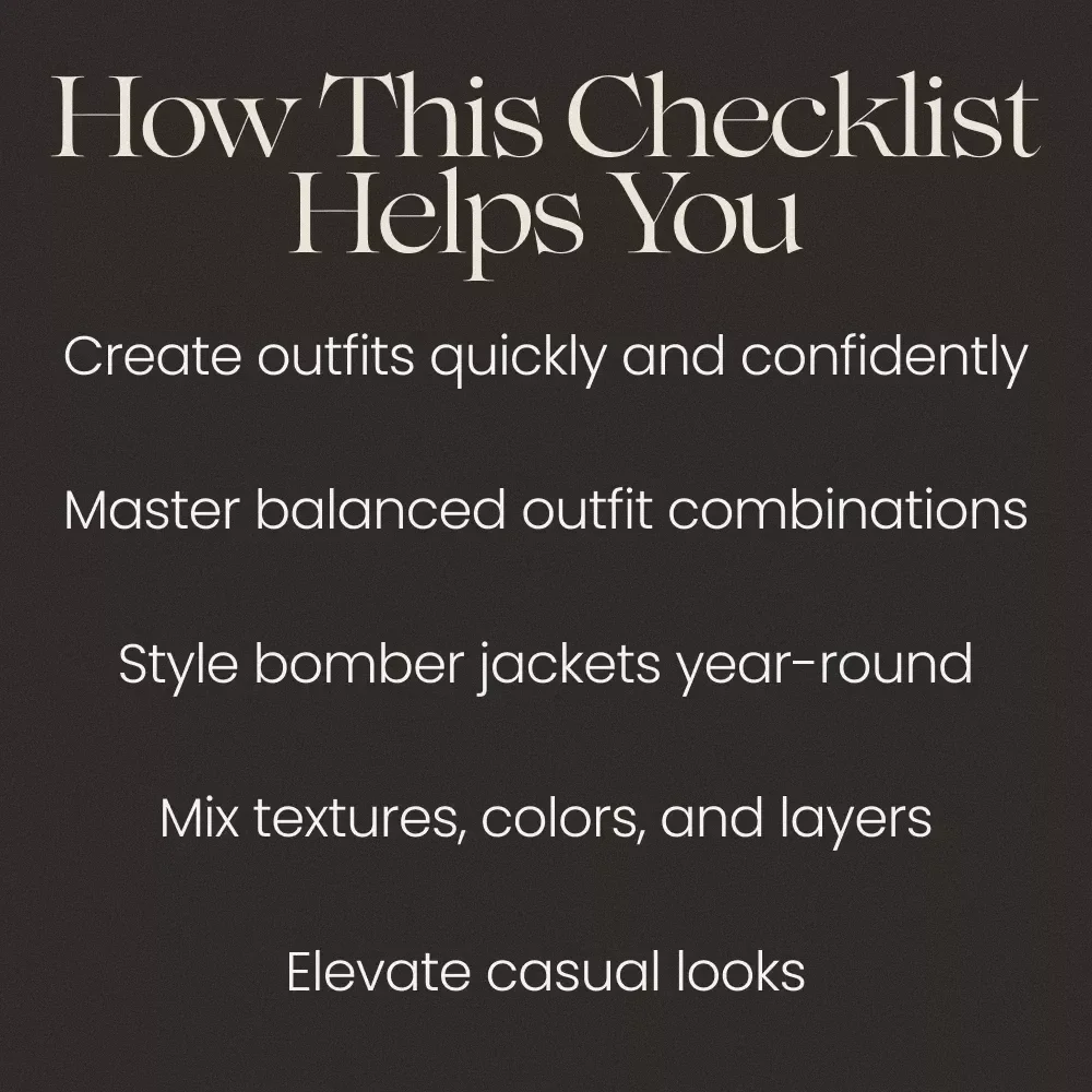 Perfect Outfits with a Bomber Jacket – Stylish Bomber Jacket Outfits Checklist for Everyday Looks, Streetwear Style & Effortless Wardrobe Guide
