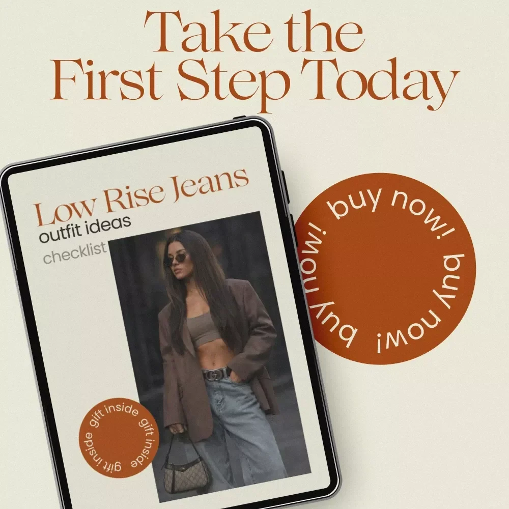 Low Rise Jeans Outfit Ideas Checklist, Stylish low rise jeans outfits Guide, Trendy Y2K & Casual Outfit Planner, Digital Download Fashion Styling Checklist