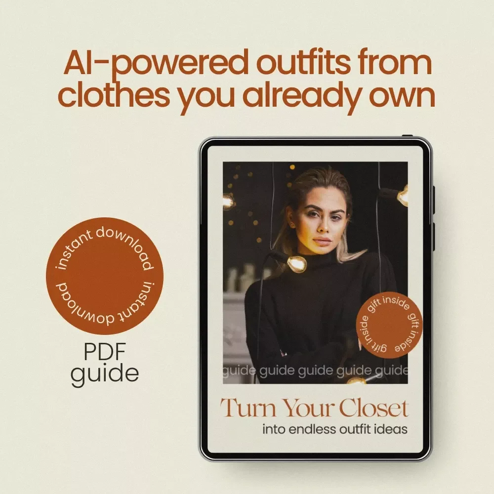 Turn Your Closet into Endless Outfit Ideas | AI Fashion Inspiration from Your Own Clothes Guide | Digital Styling eBook for Smart Wardrobe Planning