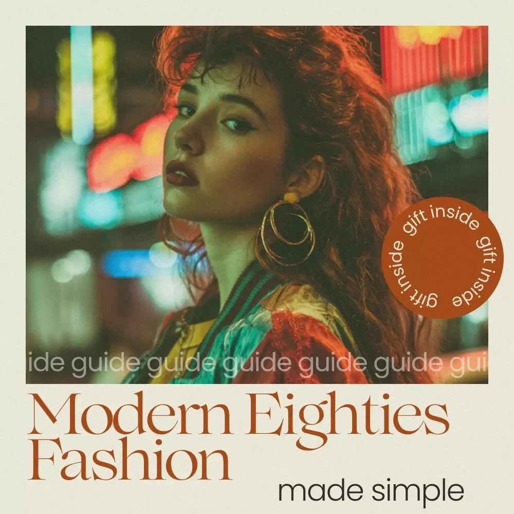 Modern Eighties Fashion Made Simple Guide | Eighties Fashion Modernized Style eBook, Retro Outfit Ideas, Capsule Wardrobe Planner