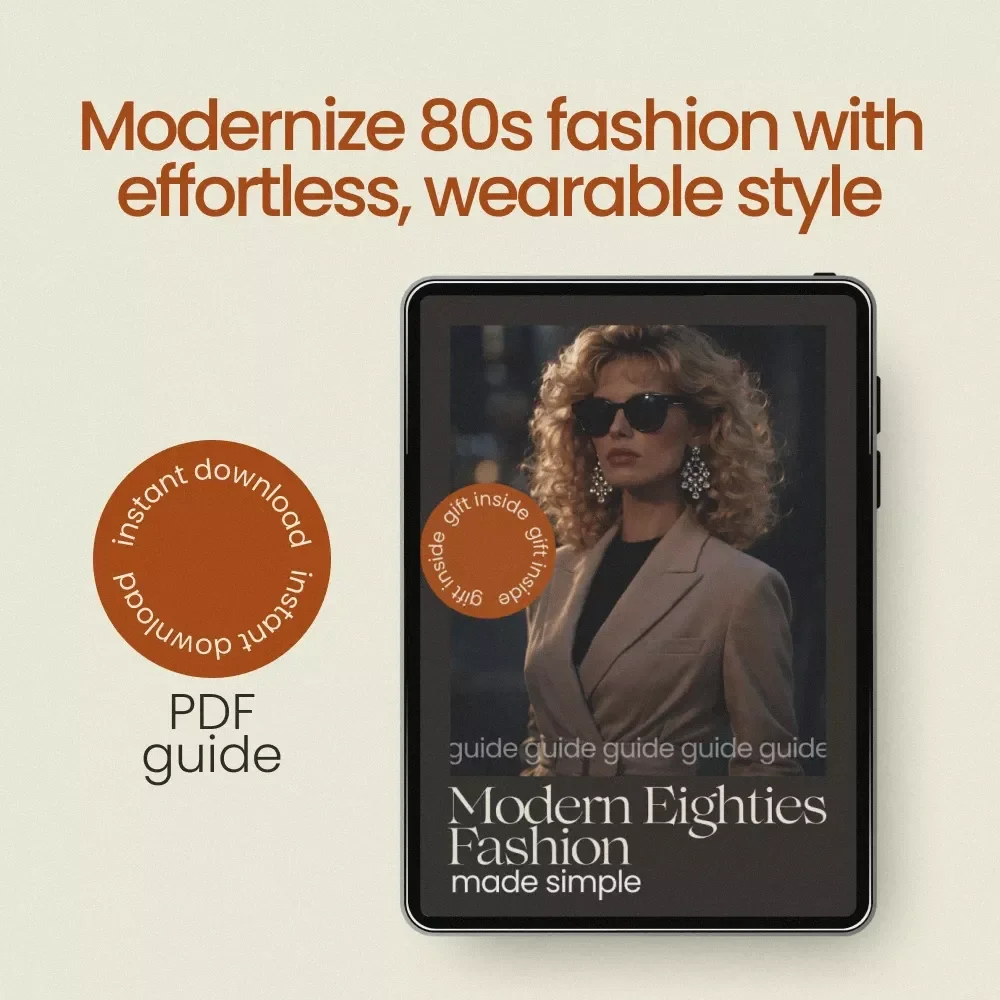 Modern Eighties Fashion Made Simple Guide | Eighties Fashion Modernized Style eBook, Retro Outfit Ideas, Capsule Wardrobe Planner