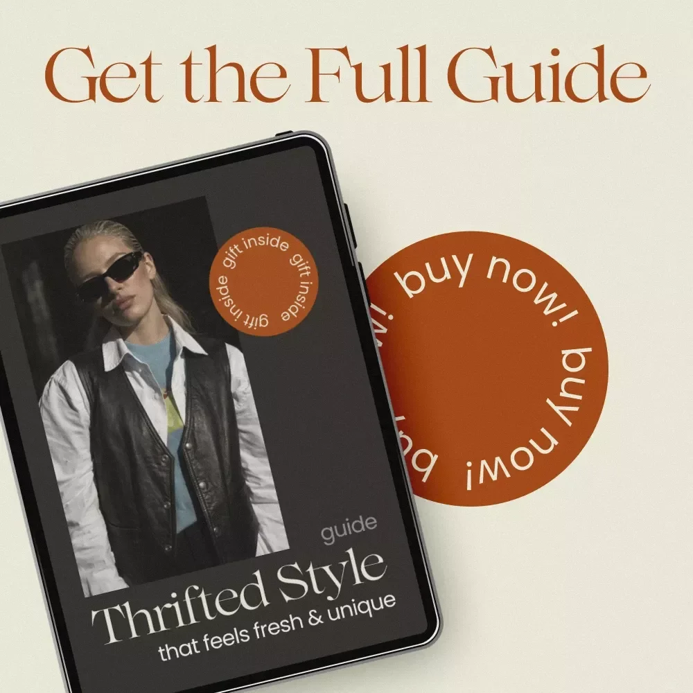Thrifted Style That Feels Fresh and Unique – Thrifted Outfits Ideas Guide, Vintage Styling Tips, Mix & Match Wardrobe Ebook, Sustainable Fashion Inspiration
