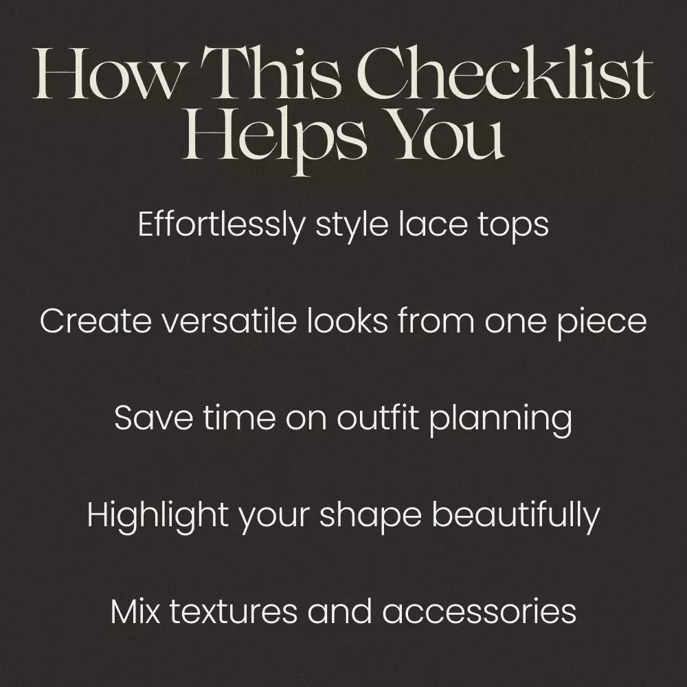 Elevate Your Look with Lace Tops – Ultimate Lace Top How to Wear Checklist for Effortless Style