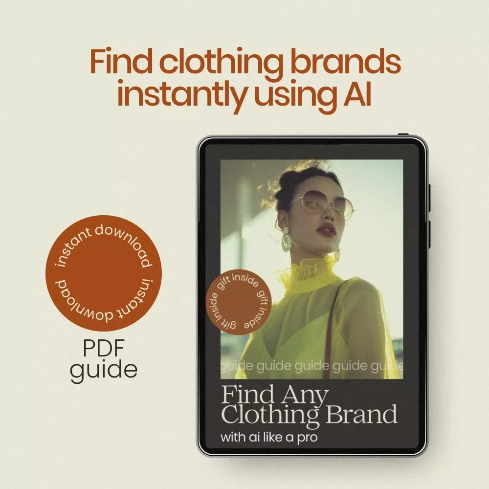Find Any Clothing Brand with AI Like a Pro – Ultimate Guide on How to Use AI to Identify Clothing Brands, Fashion Finder eBook, Digital Download for Style Hunters