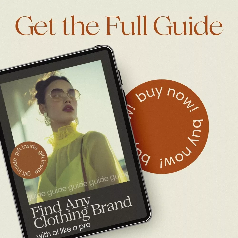 Find Any Clothing Brand with AI Like a Pro – Ultimate Guide on How to Use AI to Identify Clothing Brands, Fashion Finder eBook, Digital Download for Style Hunters
