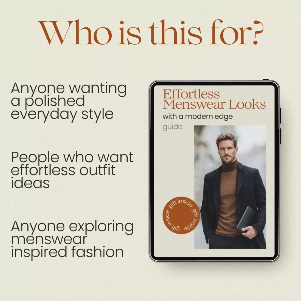 Effortless Menswear Looks with a Modern Edge | Stylish Guide to Menswear Inspired Outfits, Modern Outfit Ideas, Everyday Elevated Style