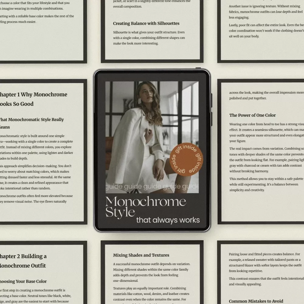 Monochrome Style That Always Works – Complete Guide to Monochromatic Outfits Ideas, Capsule Wardrobe & Effortless Styling