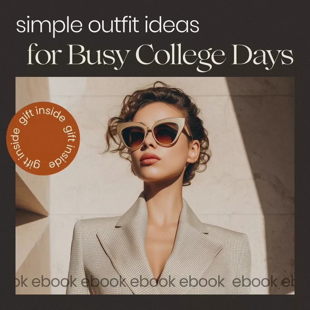 Simple Outfit Ideas for Busy College Days – Collegiate Outfits Guide, Capsule Wardrobe eBook, Everyday Campus Style Planner for Students