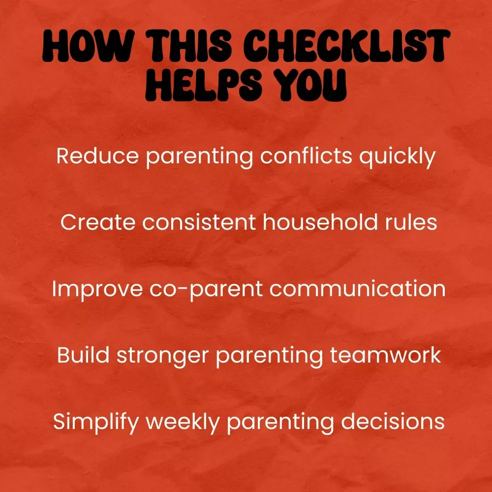 Parenting in Sync: The “Same Page” Checklist Every Team Needs – A Practical Guide on how to get on the same page with parenting for Calm, Consistent Co-Parenting