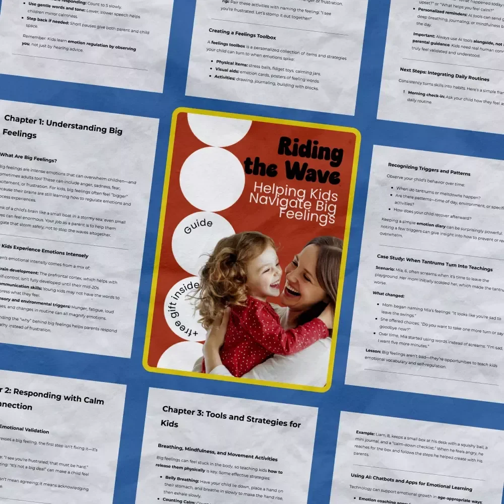 Riding the Wave: Helping Kids Navigate Big Feelings – A Practical Guide on how to help kids with big feelings | Parenting eBook, Emotional Regulation Toolkit, Kids Feelings Guide