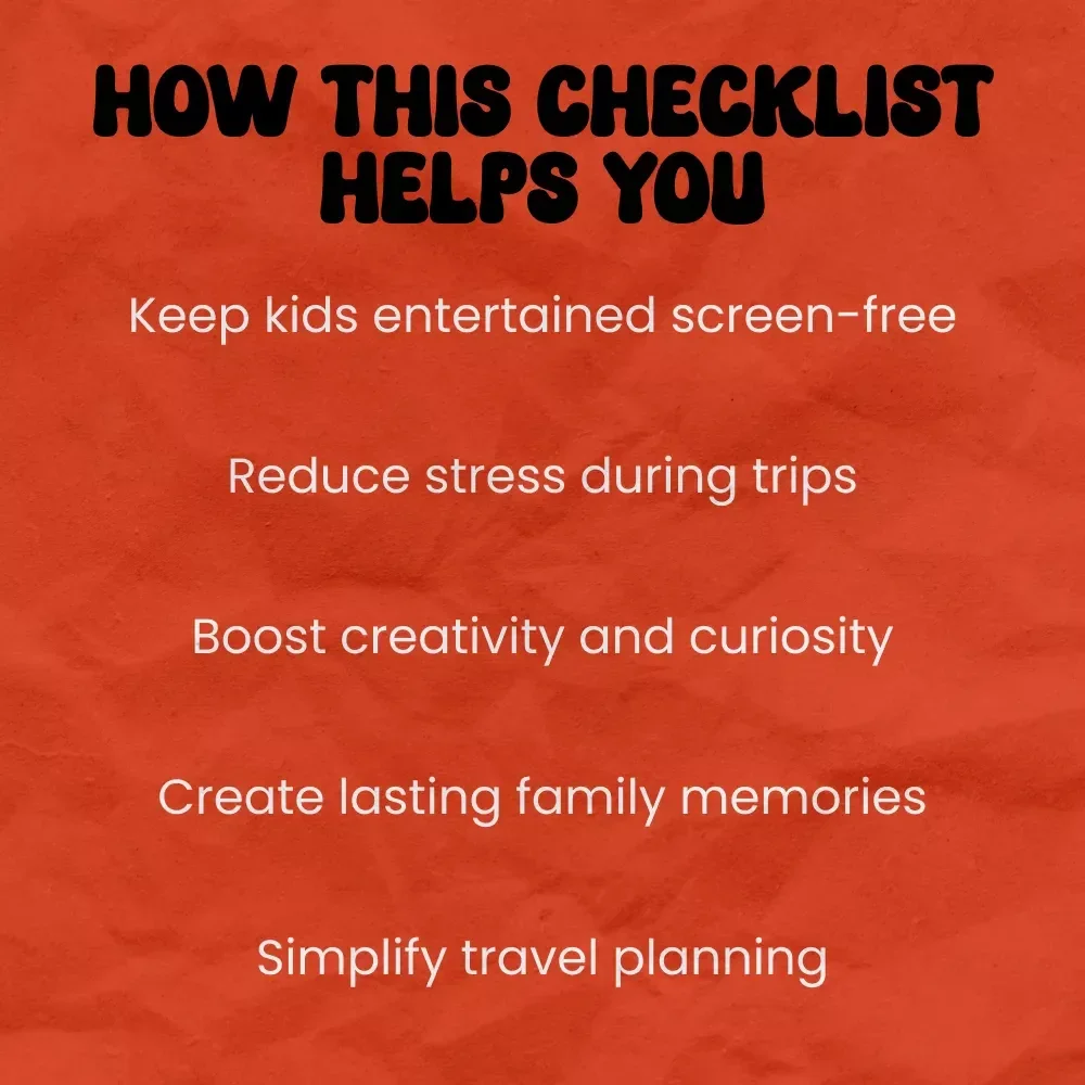 Screen-Free Adventures: The Ultimate Kid Travel Survival Checklist – How to Travel with Kids without Screens
