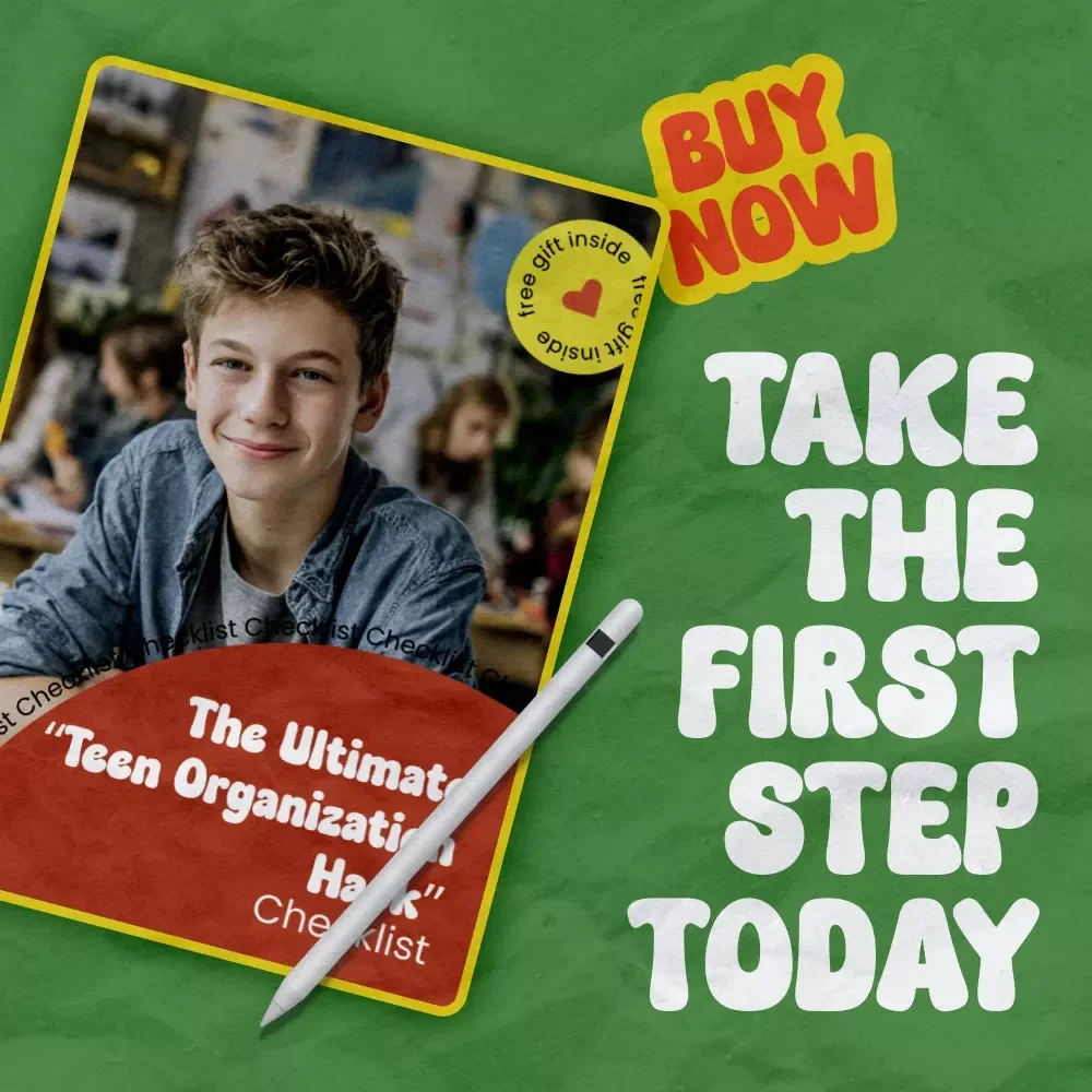 The Ultimate “Teen Organization Hack” Checklist – How to Help Teen with Organization Printable Guide, Teen Life Skills Planner, Digital Download for Parents & Teens