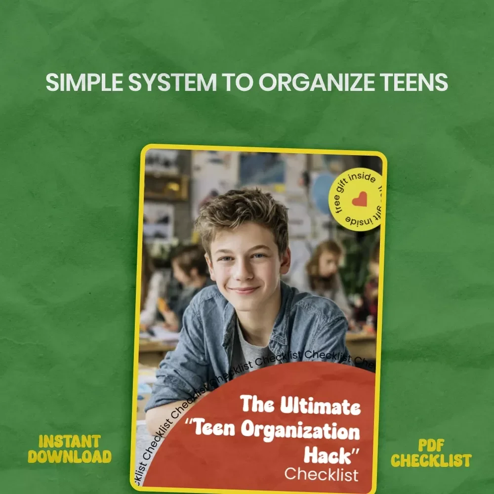 The Ultimate “Teen Organization Hack” Checklist – How to Help Teen with Organization Printable Guide, Teen Life Skills Planner, Digital Download for Parents & Teens