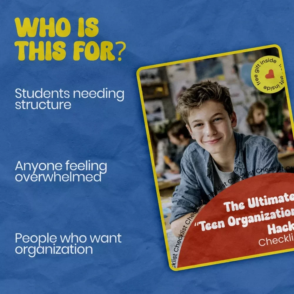 The Ultimate “Teen Organization Hack” Checklist – How to Help Teen with Organization Printable Guide, Teen Life Skills Planner, Digital Download for Parents & Teens