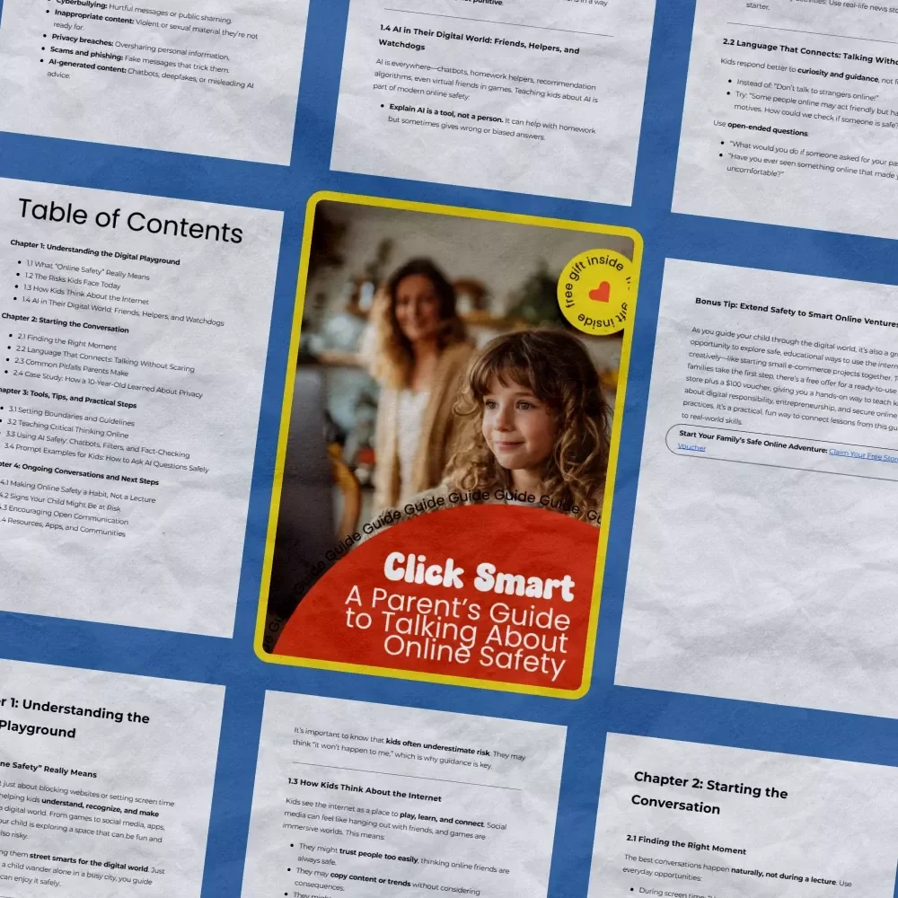Click Smart: A Parent’s Guide to Talking About Online Safety | How to Talk to Kids About Online Safety eBook | Digital Parenting Guide for Safe Screen Habits