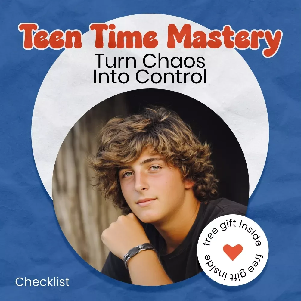 Teen Time Mastery Checklist: Turn Chaos Into Control! | how to help teen with time management Printable Planner System for Organized Teens & Stress-Free Scheduling