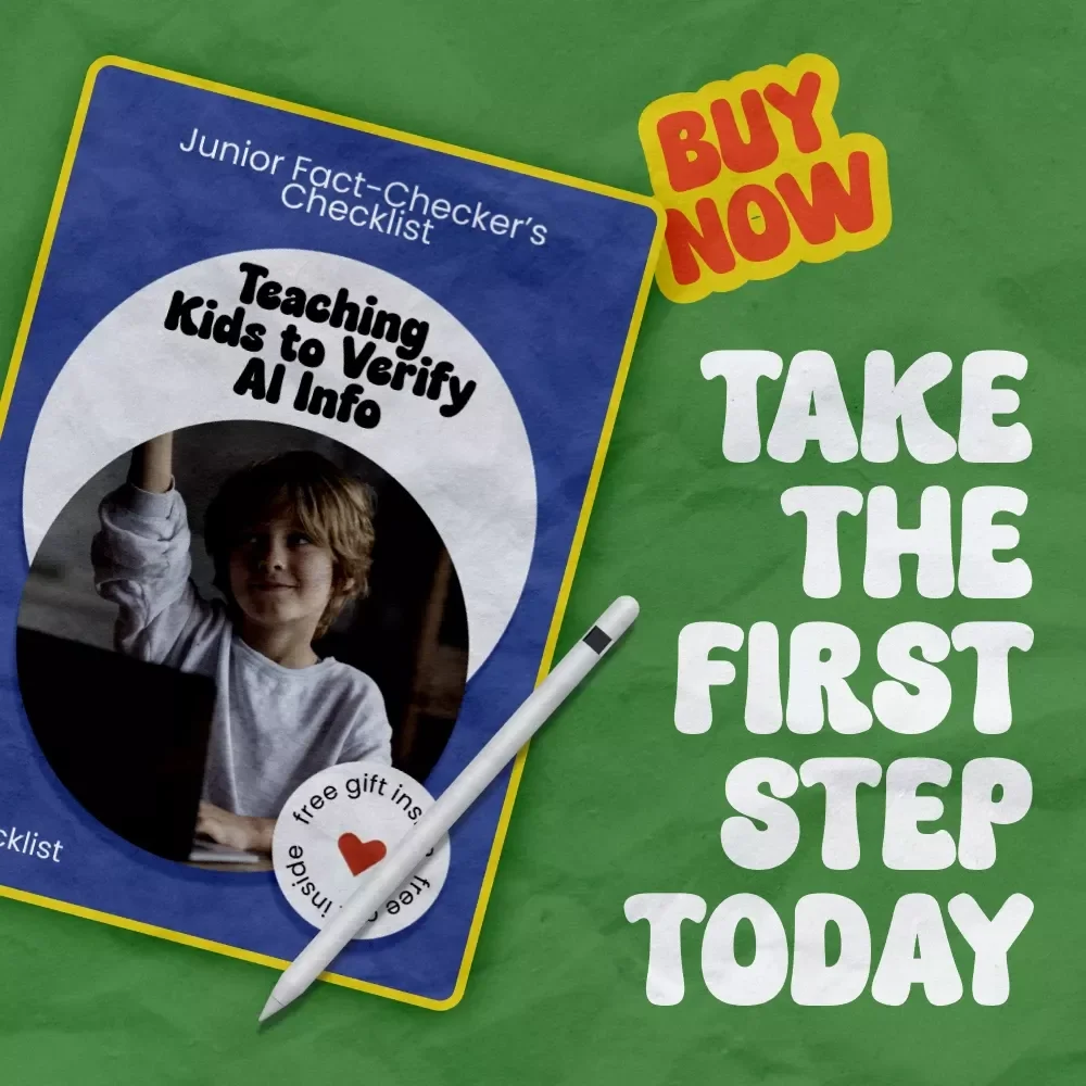 Junior Fact-Checker’s Checklist: Teaching Kids to Verify AI Info | Fun Guide on how to teach kids to fact check ai | Printable Digital Download for Curious Learners