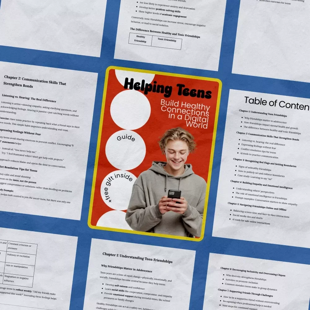 Helping Teens Build Healthy Connections in a Digital World – eBook Guide on how to help teens build healthy friendships, Teen Communication & Social Skills Resource