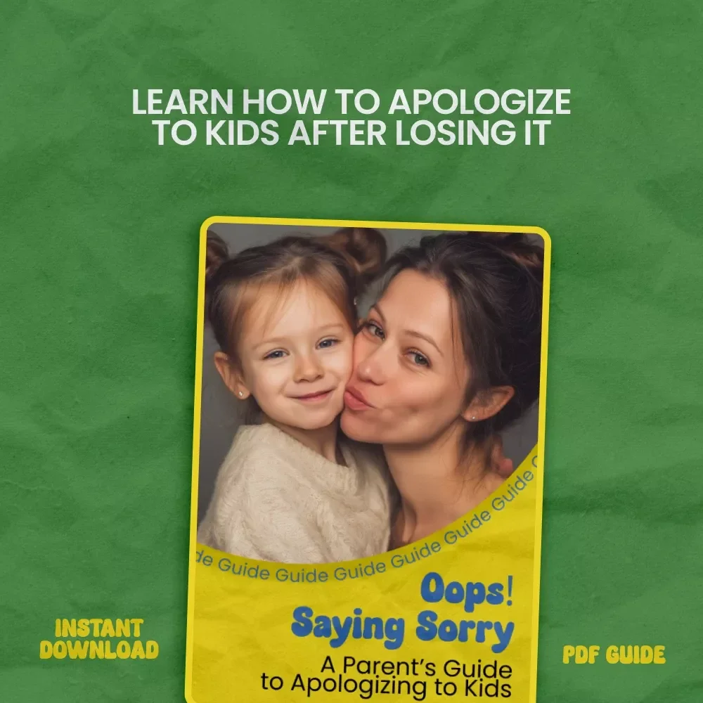 Oops! Saying Sorry: A Parent’s Guide to Apologizing to Kids | How to Apologize to Kids After Losing It | Gentle Parenting Repair Guide & Emotional Connection Toolkit