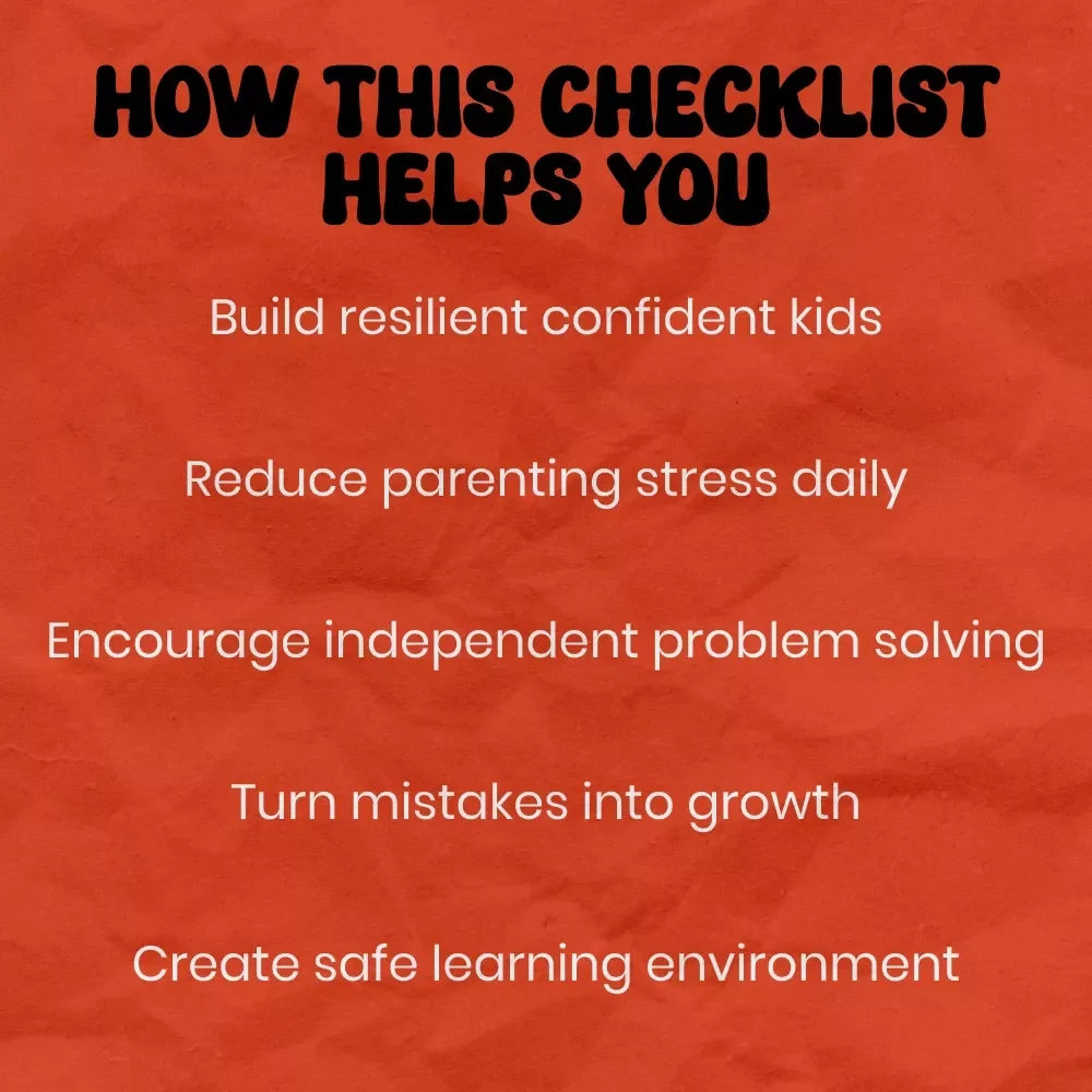 Let Kids Stumble, Learn, and Shine: The Ultimate “Mistake-Friendly” Checklist | how to let kids make mistakes Parenting Guide Digital Download