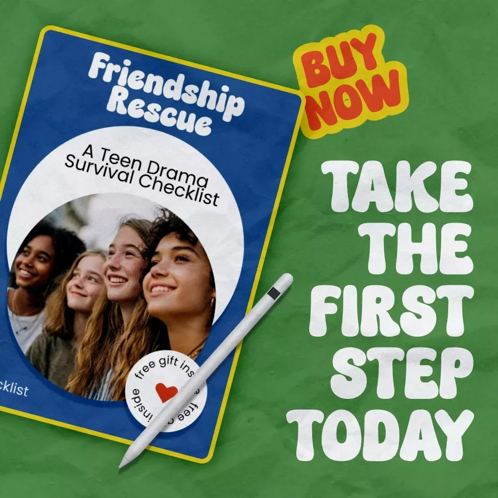 Friendship Rescue: A Teen Drama Survival Checklist | How to Help Teen Navigate Friendship Drama | Printable Teen Guide for Parents & Teens | Emotional Skills Toolkit