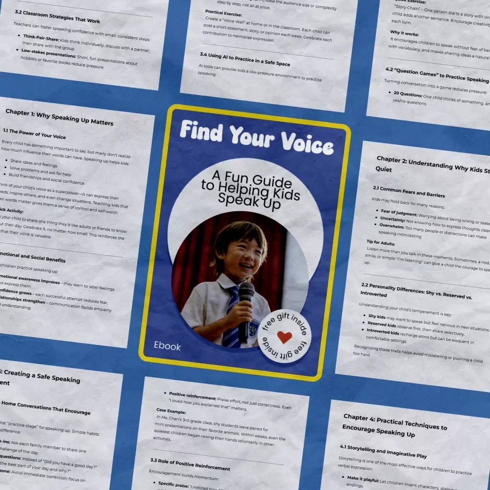 Find Your Voice: A Fun Guide to Helping Kids Speak Up | How to Teach Kids to Speak Up eBook for Parents, Teachers & Homeschoolers | Confidence Building Guide for Children