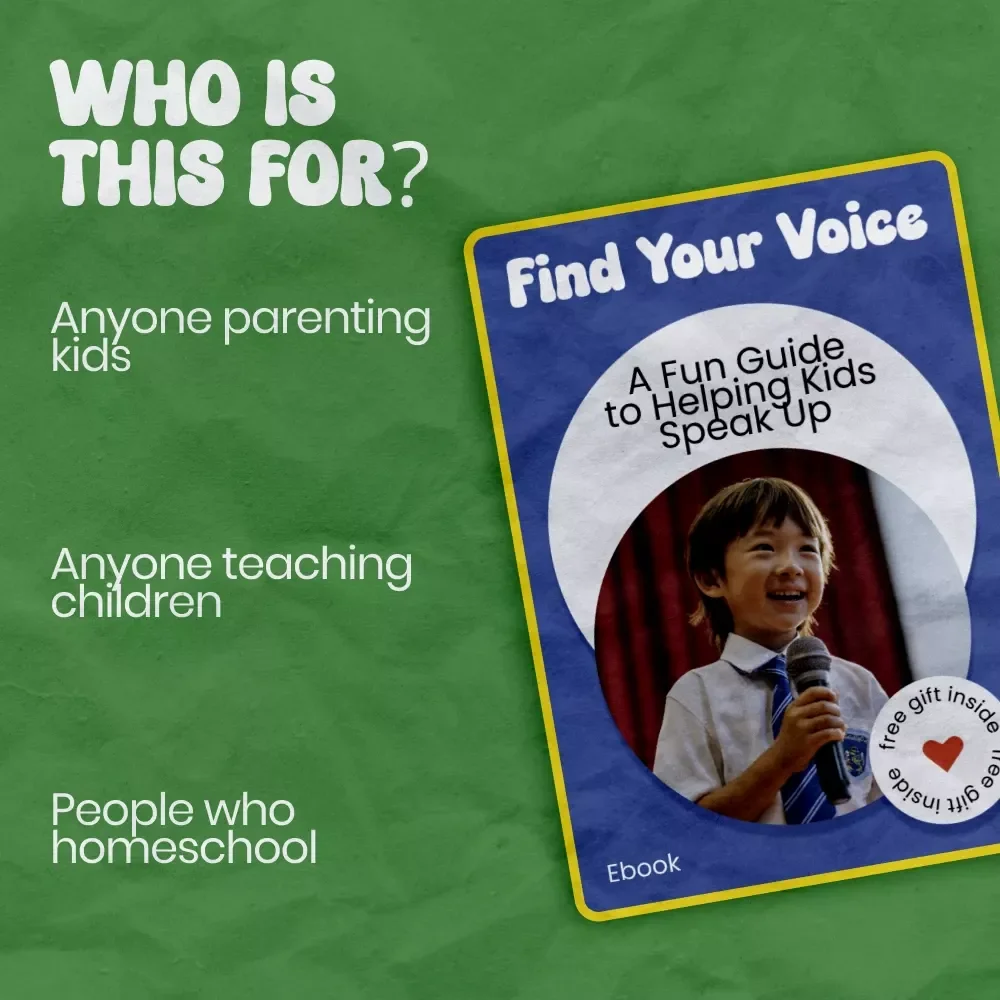 Find Your Voice: A Fun Guide to Helping Kids Speak Up | How to Teach Kids to Speak Up eBook for Parents, Teachers & Homeschoolers | Confidence Building Guide for Children
