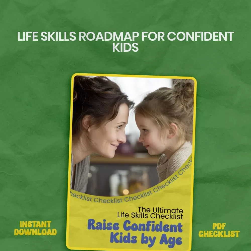 The Ultimate Life Skills Checklist: Raise Confident Kids by Age | Printable Parenting Guide on how to teach life skills to kids by age | Kids Responsibility & Independence Checklist