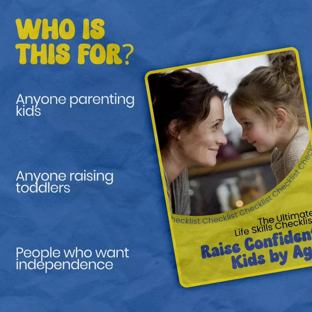 The Ultimate Life Skills Checklist: Raise Confident Kids by Age | Printable Parenting Guide on how to teach life skills to kids by age | Kids Responsibility & Independence Checklist