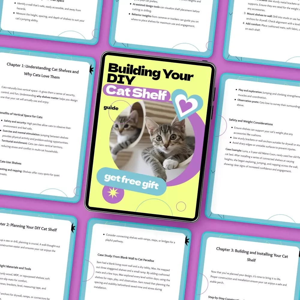 Building Your DIY Cat Shelf | How to Build DIY Cat Shelf Guide for Stylish, Safe & Space-Saving Cat Furniture | Step-by-Step Digital Download