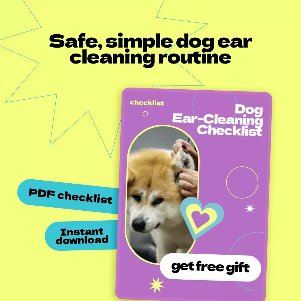 Dog Ear-Cleaning Checklist – How to Clean Dog Ears Safely Guide, Pet Care Routine, Printable Dog Grooming Checklist, Vet-Inspired Ear Cleaning Steps