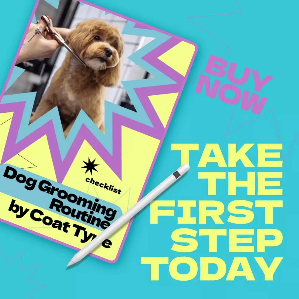 Dog Grooming Routine by Coat Type Checklist | How Often to Groom Dog by Coat Type Guide | Printable Pet Care Planner for Healthy, Happy Dogs