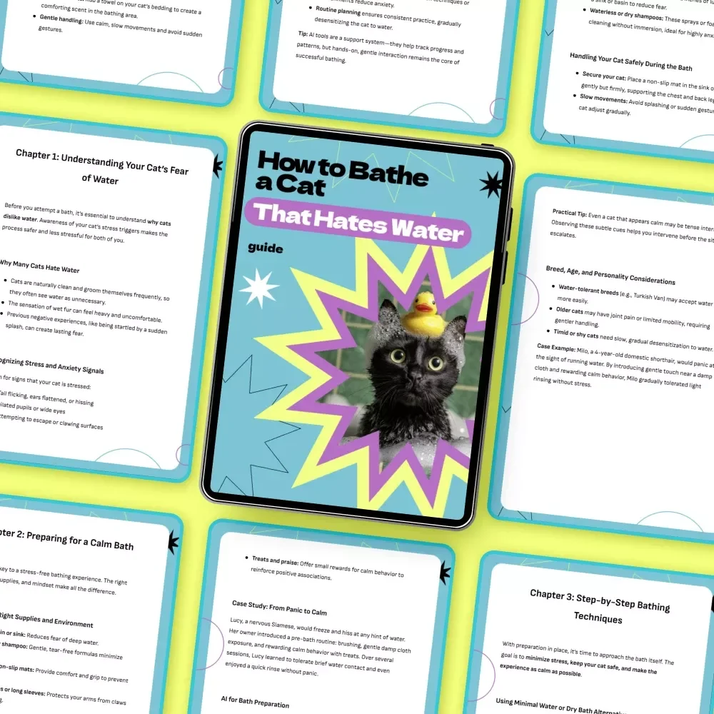 How to Bathe a Cat That Hates Water – Complete Step-by-Step Guide for Stress-Free Cat Bathing, Calm Grooming Techniques & Easy Home Care eBook