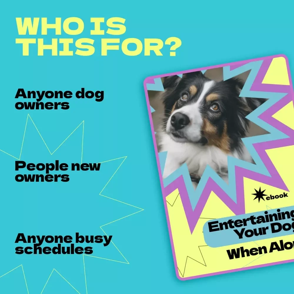 Entertaining Your Dog When Alone – Ultimate Ebook Guide on How to Entertain Dog When Home Alone, Reduce Boredom & Anxiety, DIY Dog Activities & Enrichment Ideas