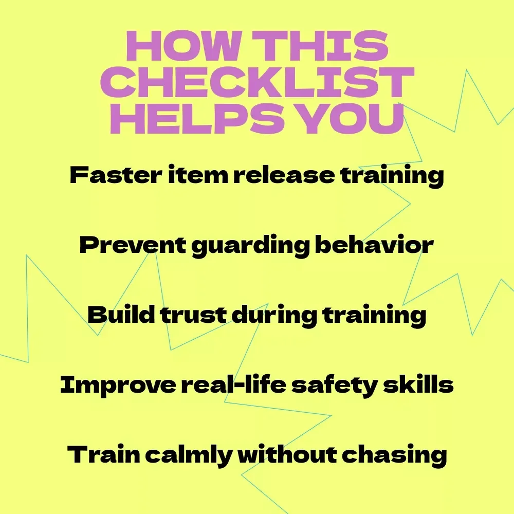 “Drop It” Training Checklist – How to Teach Dog to Drop It Step-by-Step Guide for Calm, Reliable Training & Everyday Safety Skills