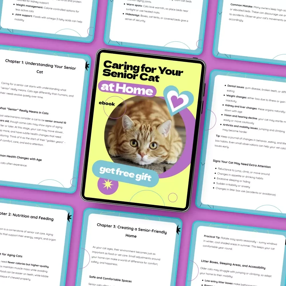 Caring for Your Senior Cat at Home – Complete Guide & Checklist | How to Care for Senior Cat at Home eBook for Pet Owners