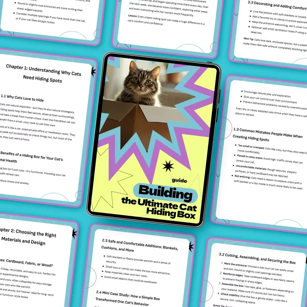 Building the Ultimate Cat Hiding Box – Complete DIY Guide | How to Make Cat Hiding Box for Happy, Stress-Free Cats | Printable eBook & Checklist