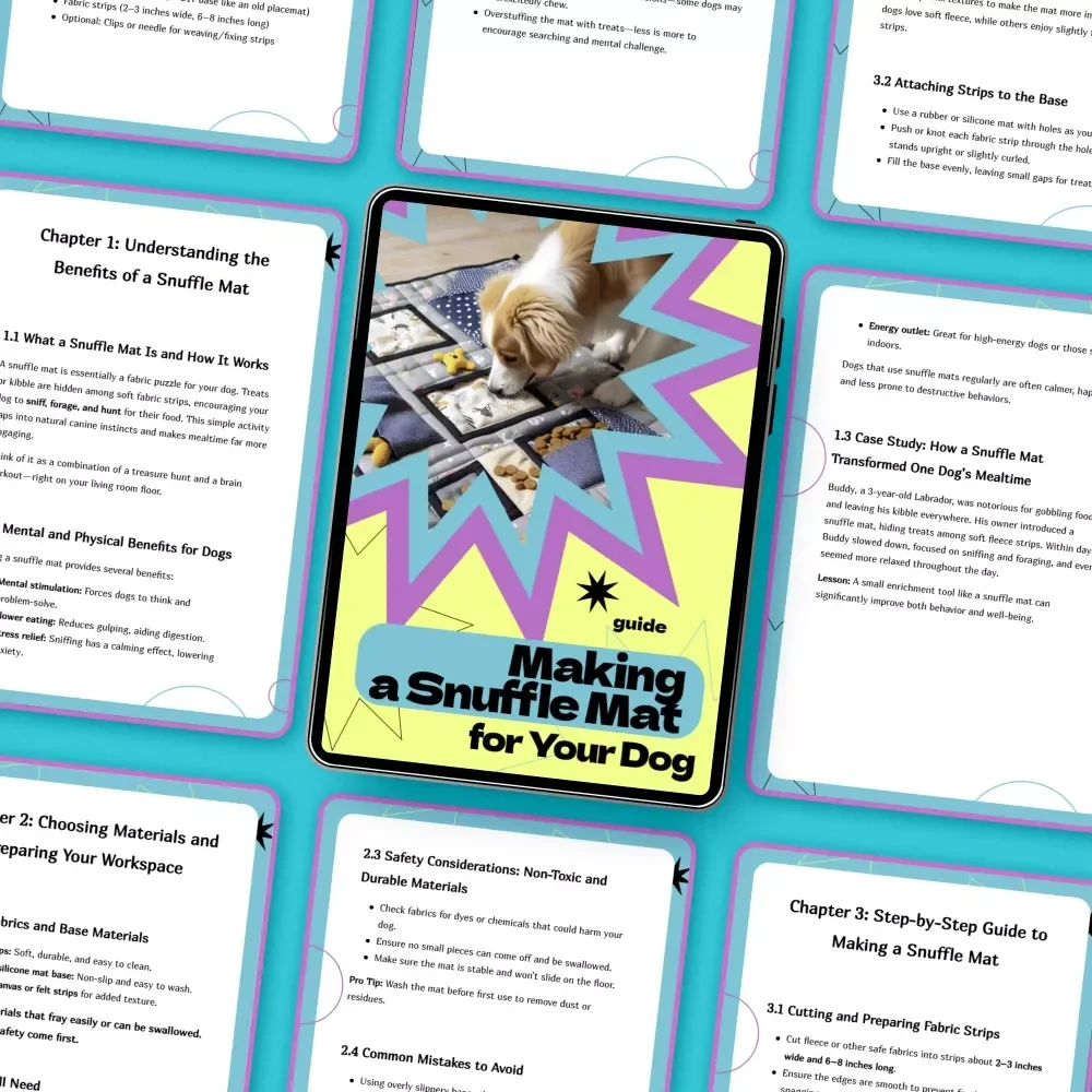 Making a Snuffle Mat for Your Dog | DIY Guide on how to make snuffle mat for dog enrichment | Easy Step-by-Step Dog Enrichment eBook