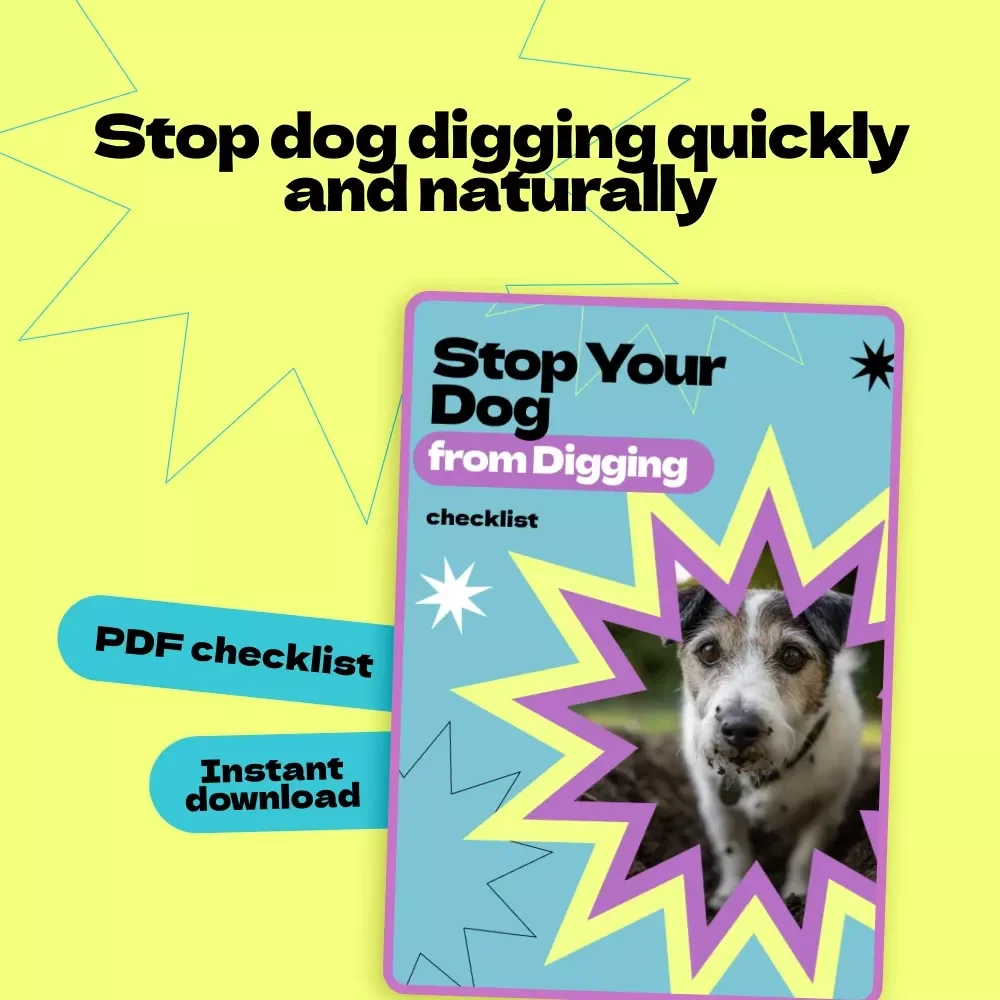 Stop Your Dog from Digging Checklist – How to Stop Dog from Digging in Yard, Easy Training Guide for Calm, Happy Dogs, Printable Pet Behavior Solution