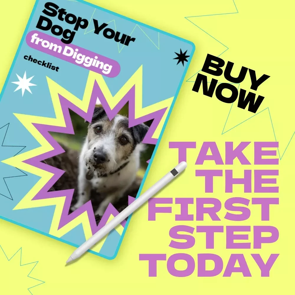 Stop Your Dog from Digging Checklist – How to Stop Dog from Digging in Yard, Easy Training Guide for Calm, Happy Dogs, Printable Pet Behavior Solution