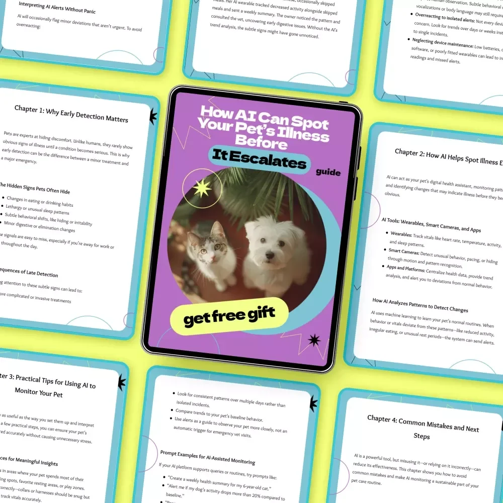 How AI Can Spot Your Pet’s Illness Before It Escalates | AI to Detect Early Signs of Pet Illness Guide | Smart Pet Health Monitoring eBook | Digital Download for Pet Owners