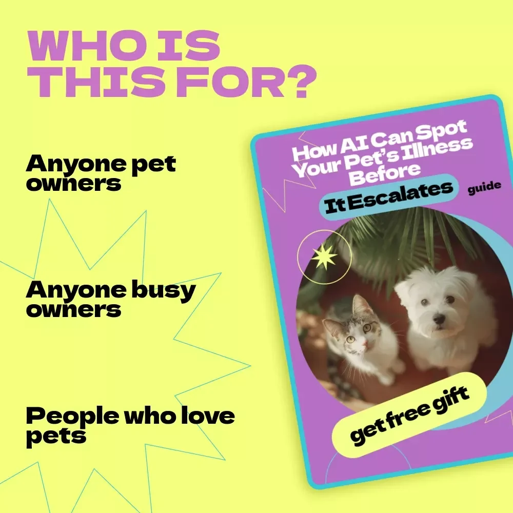 How AI Can Spot Your Pet’s Illness Before It Escalates | AI to Detect Early Signs of Pet Illness Guide | Smart Pet Health Monitoring eBook | Digital Download for Pet Owners